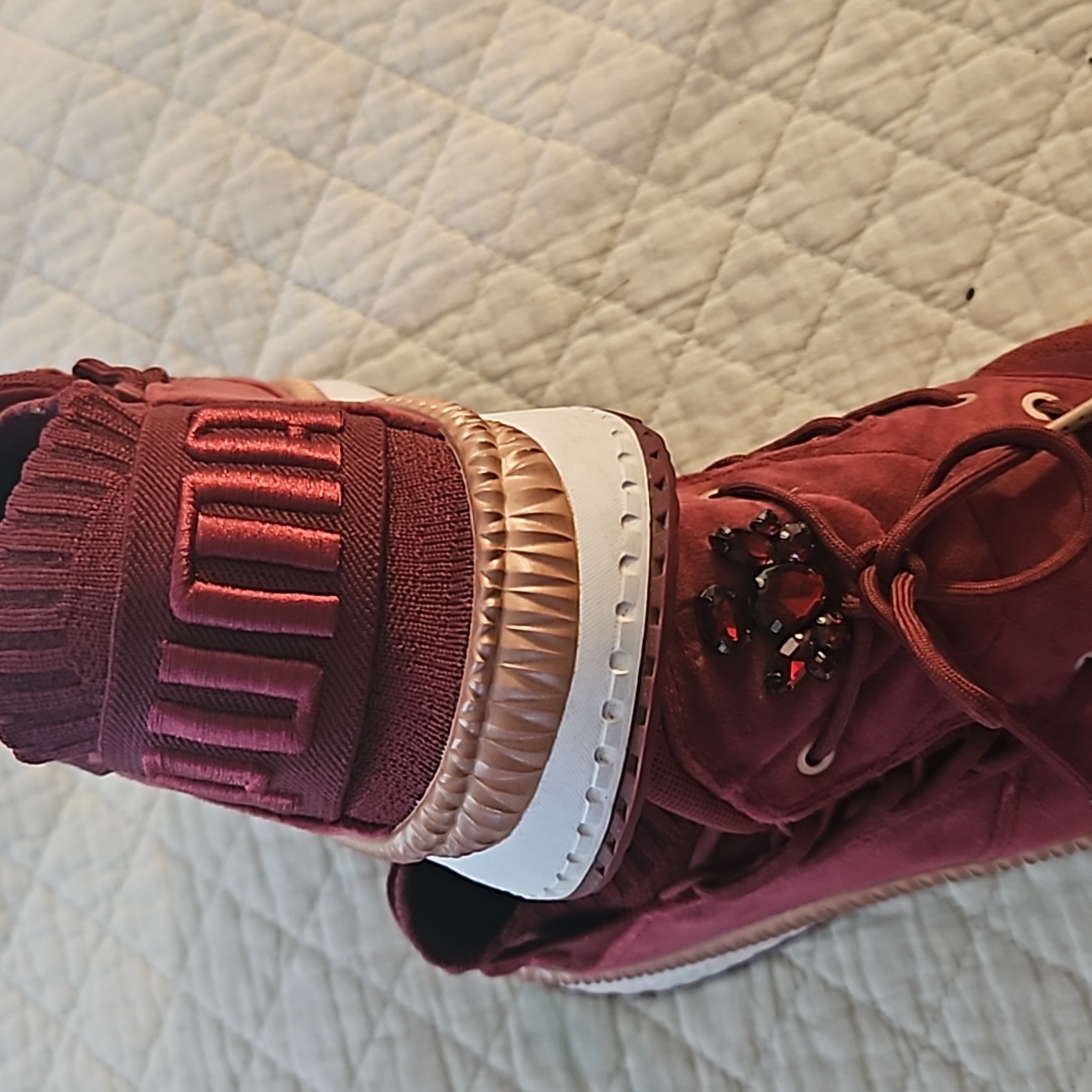 Puma Rare Collectible Jeweled Suede Sneaker Shoe